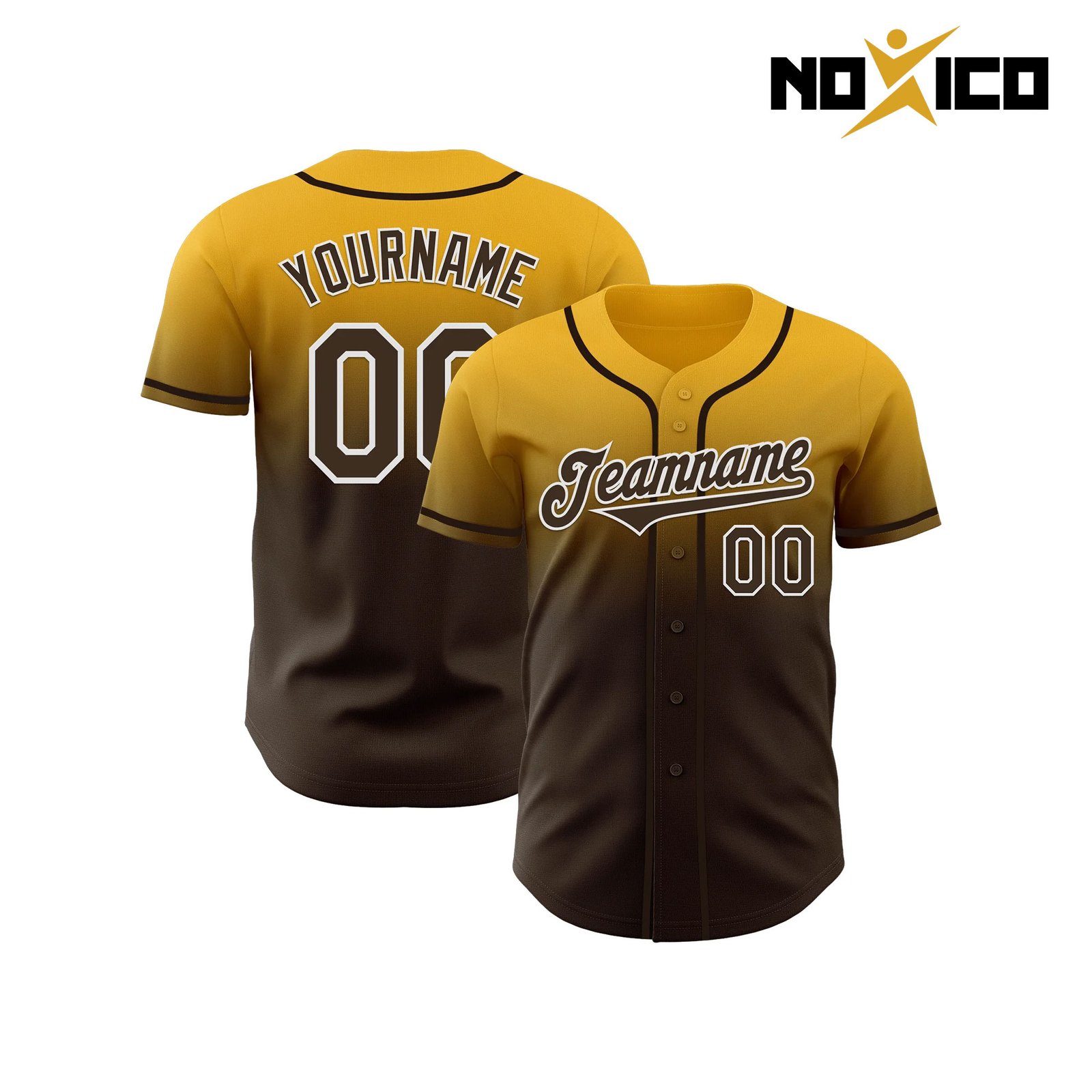 Custom baseball uniform — front view