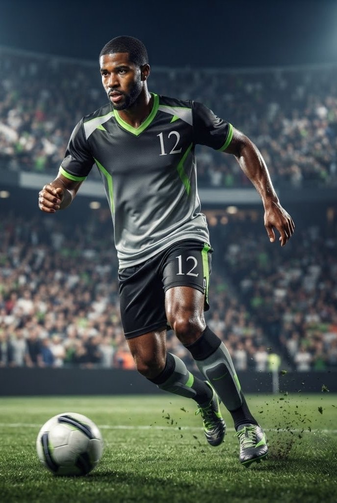 Athlete in action wearing custom uniform