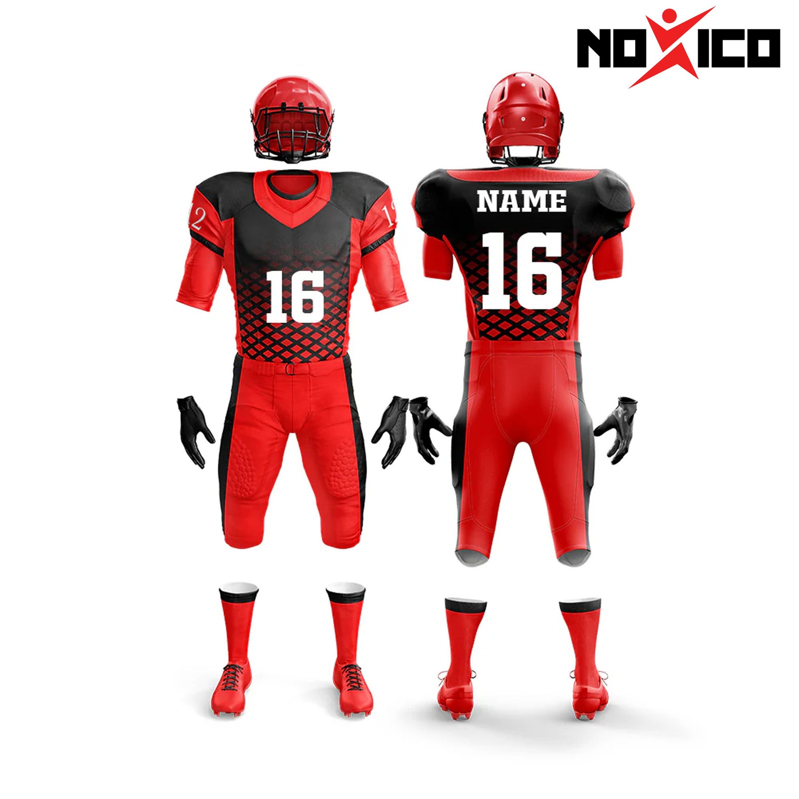 Custom American football uniform — front view