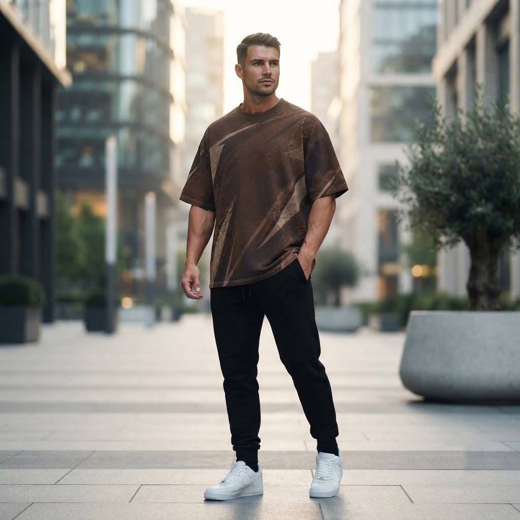 Custom oversized T-shirt front view