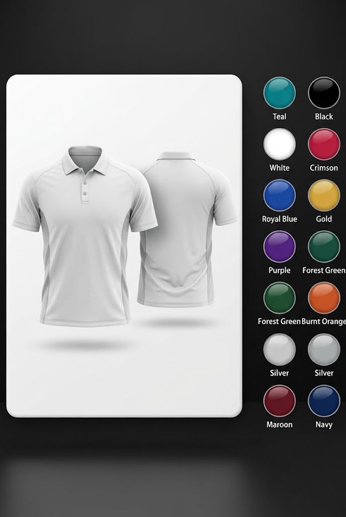 Athletic polo shirt preview in selected colour