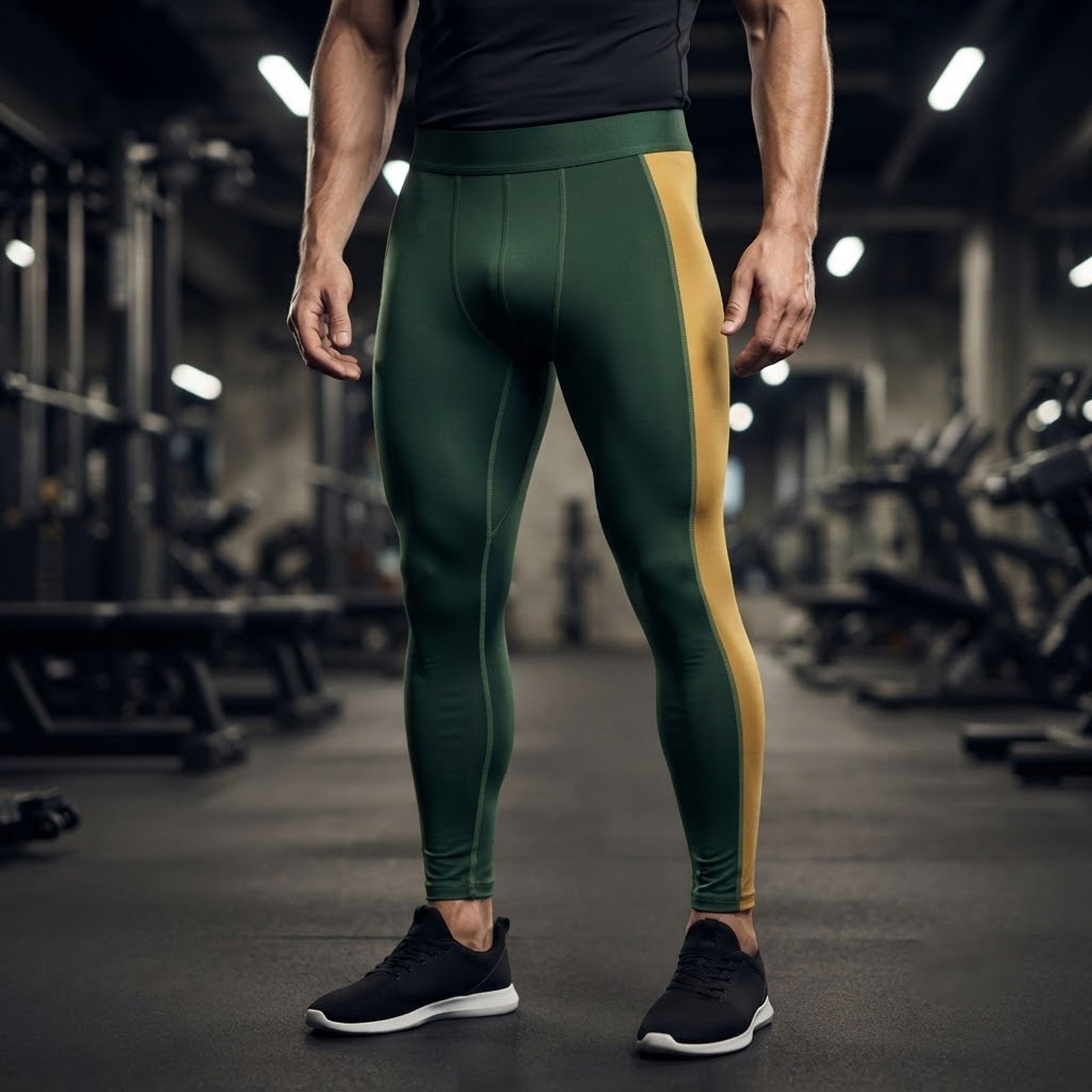 Group wearing matching custom compression pants
