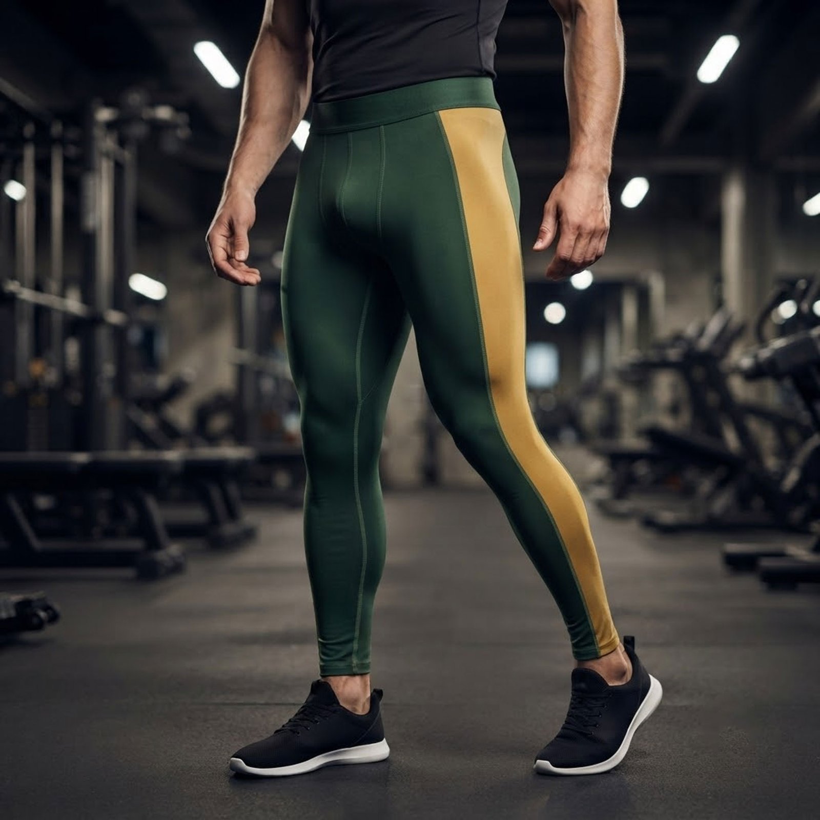 Custom compression pants print detail shot