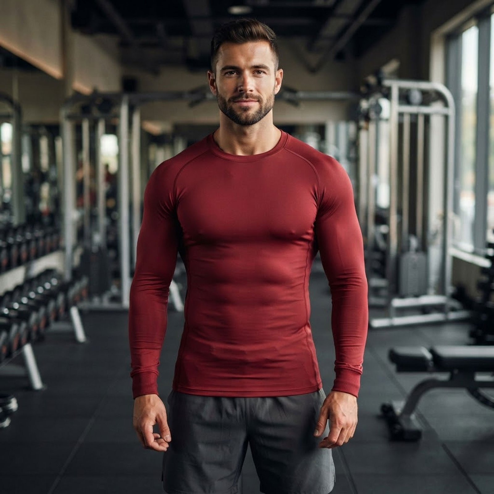 Group wearing matching custom compression shirts