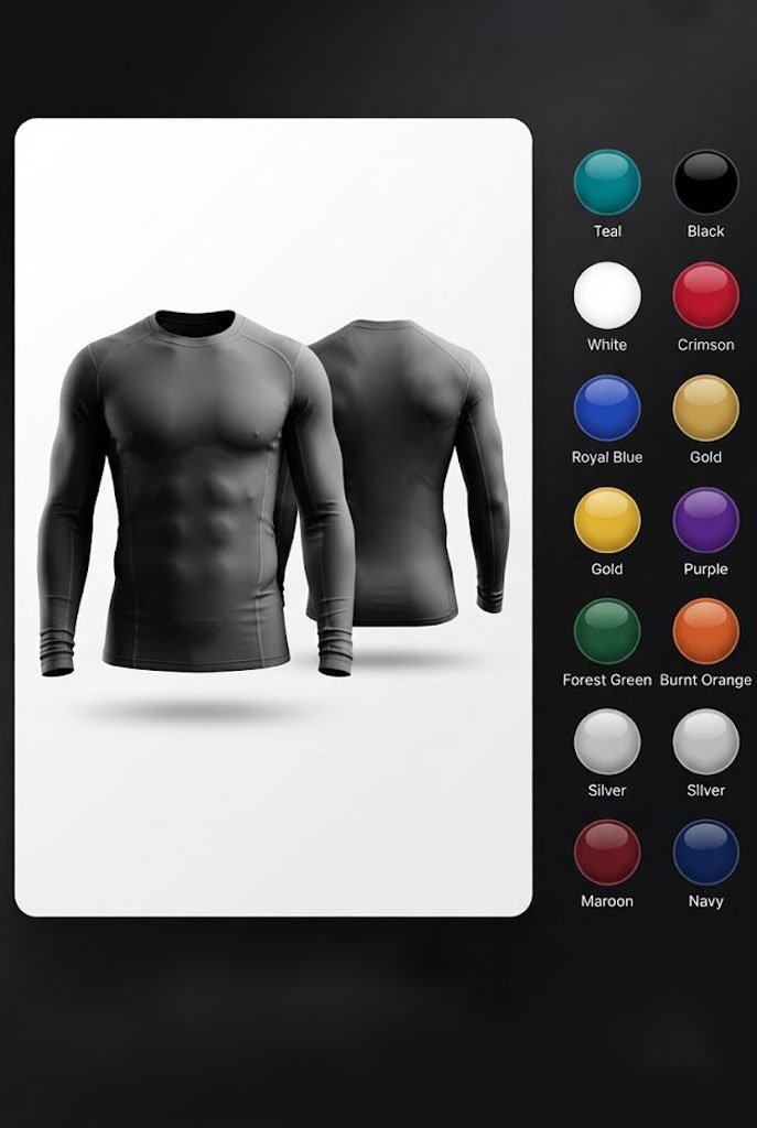 Compression shirts preview in selected colour