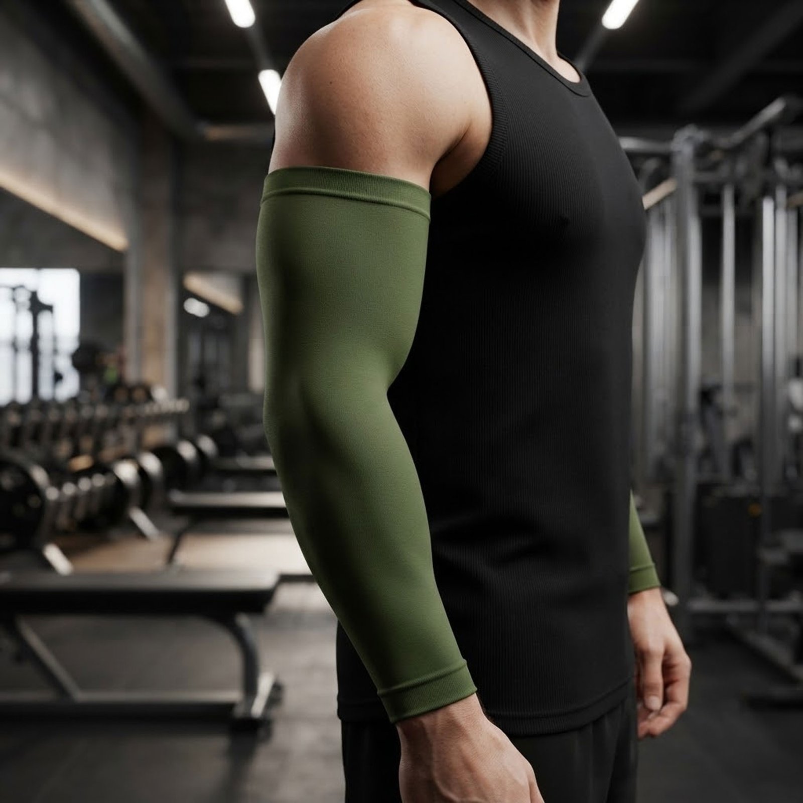 Group wearing matching custom compression sleeves