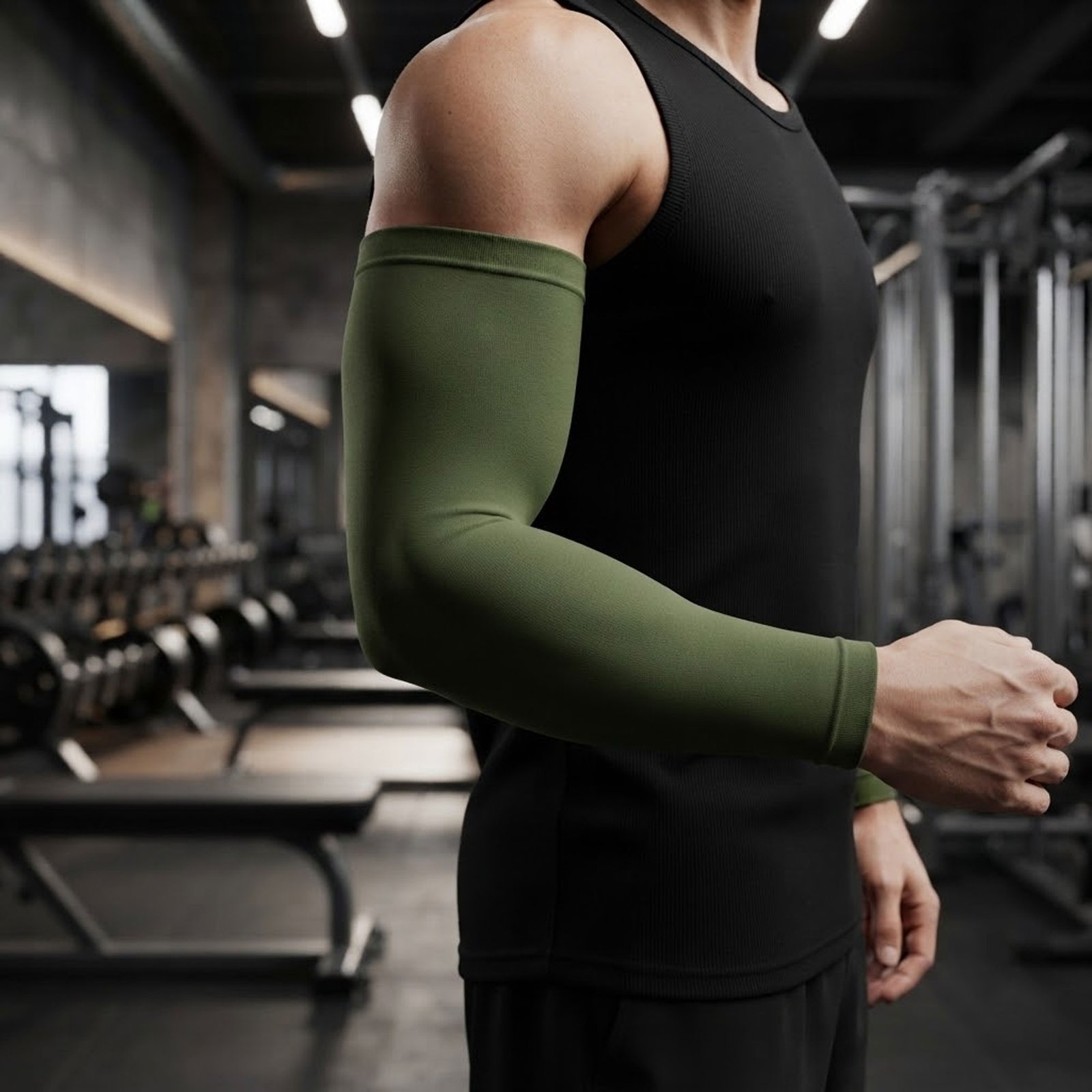 Custom compression sleeves print detail shot