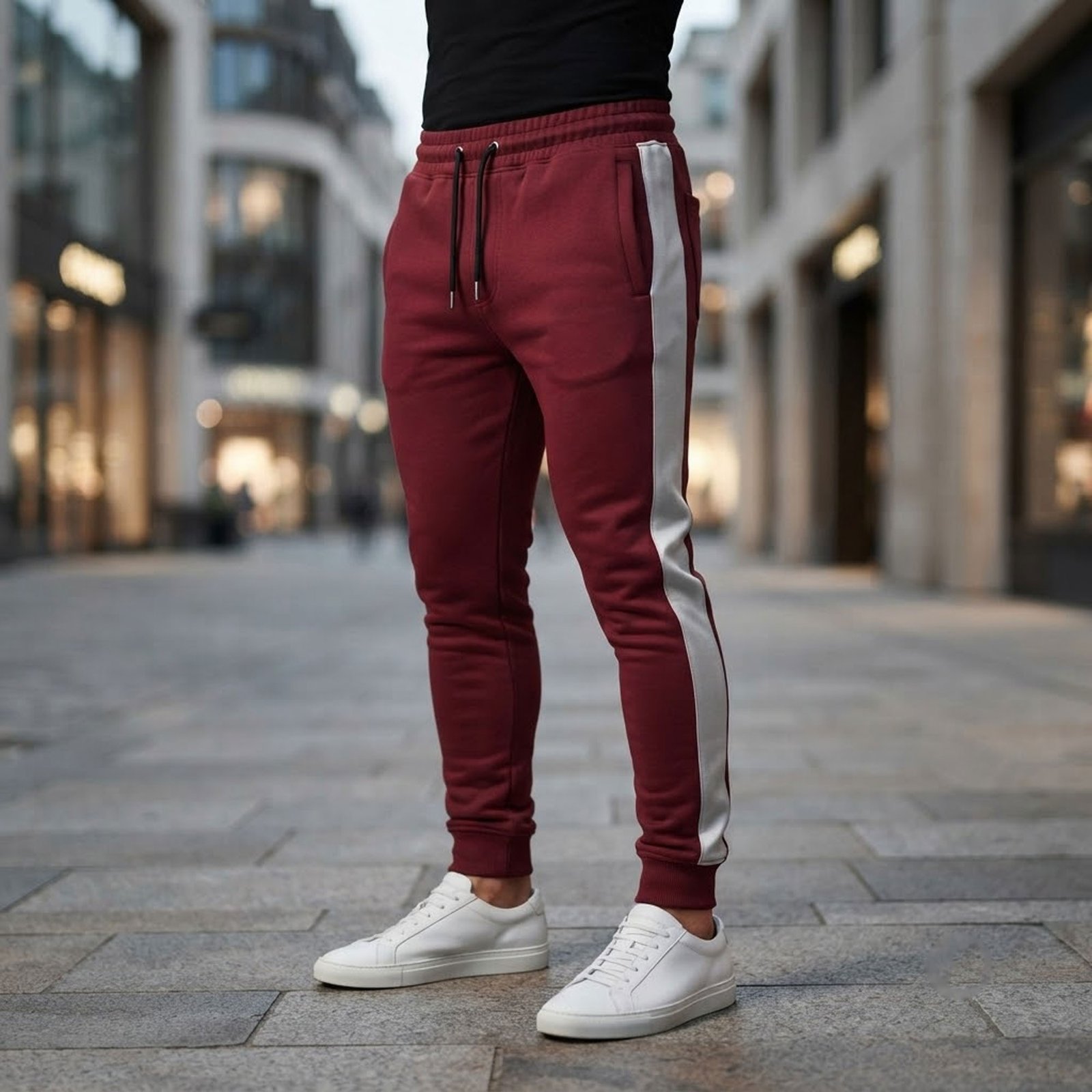 Group wearing matching custom joggers
