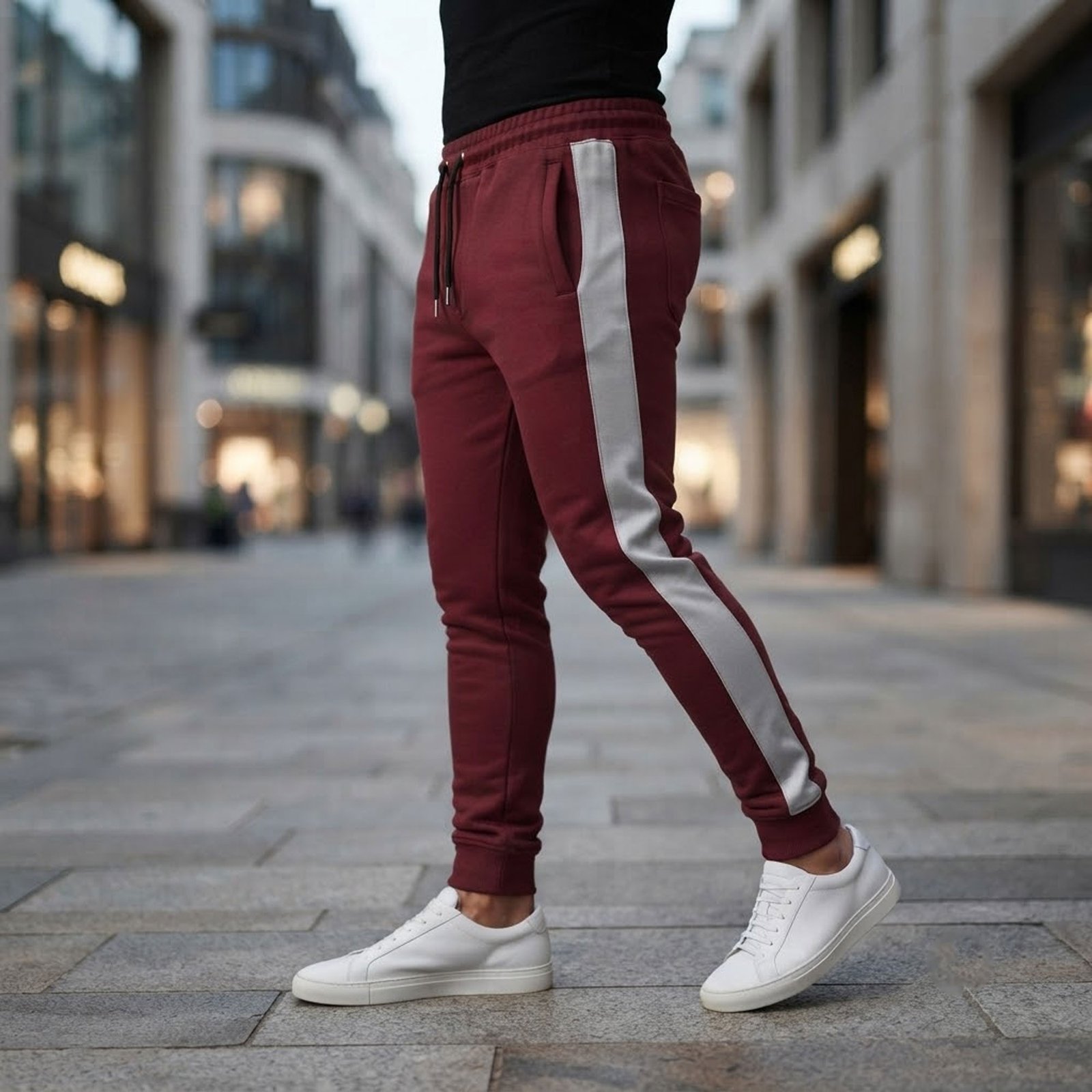 Custom joggers print detail shot