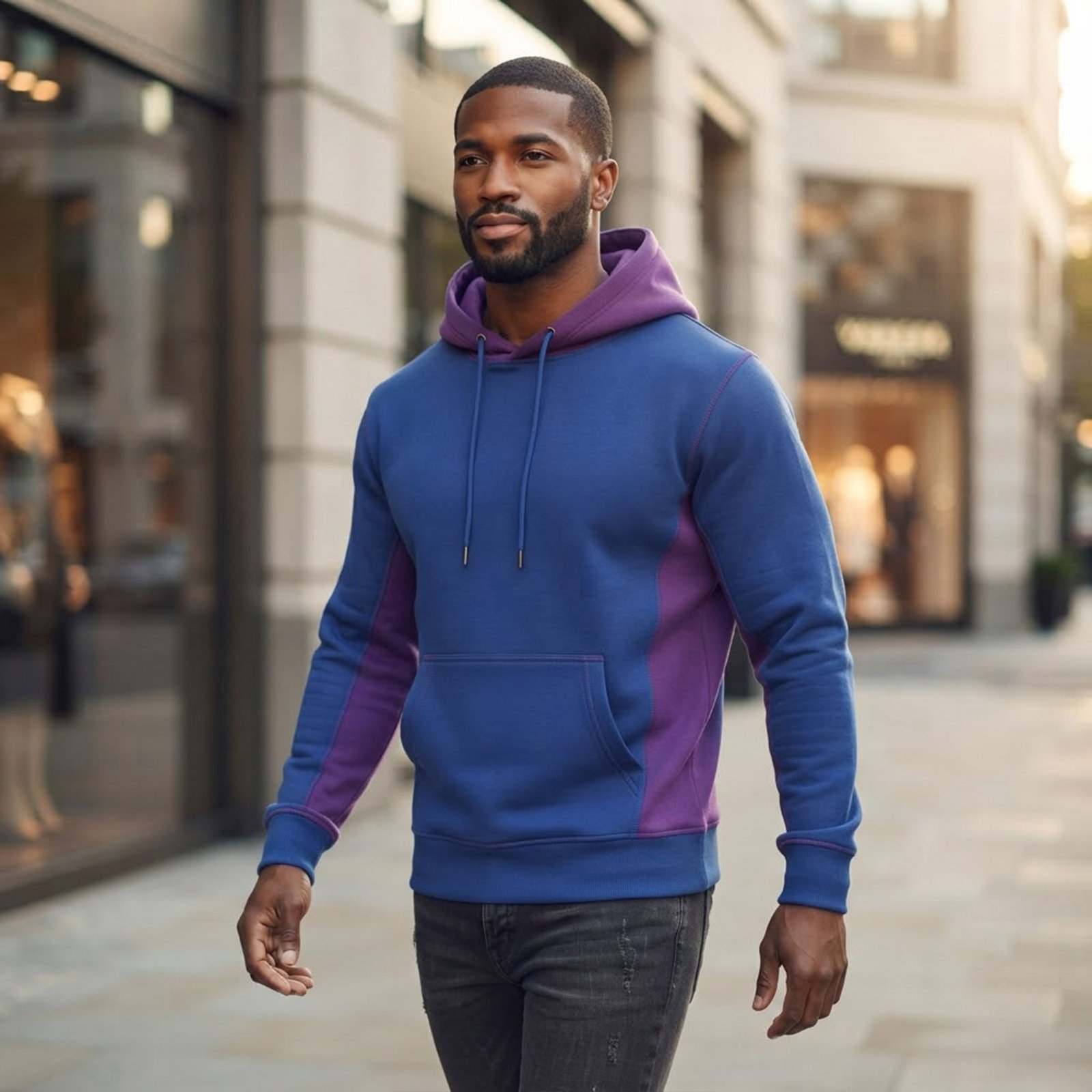 Casual shot of models wearing hoodies
