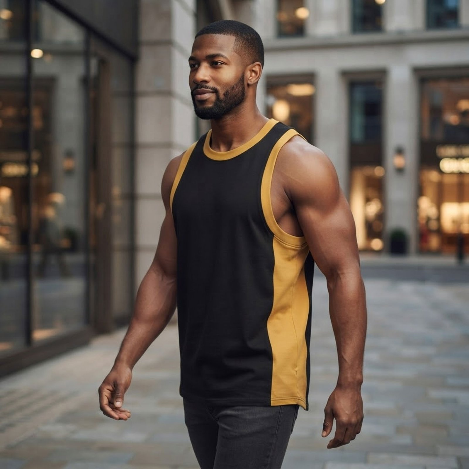 Casual shot of models wearing tank tops
