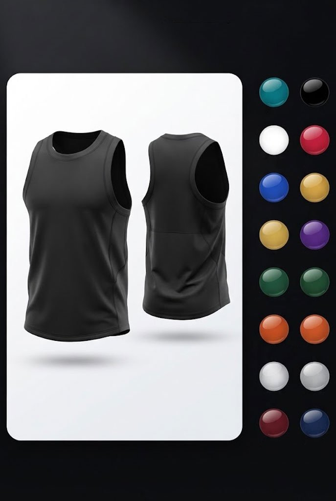 Tank top preview in selected colour