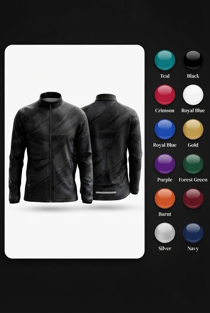 Running jacket preview in selected colour